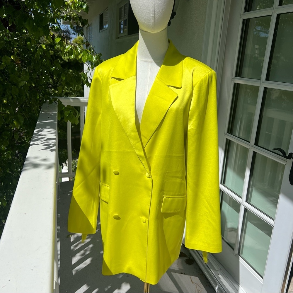 7 for all Mankind Neon Blazer Dress with fringe